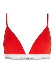 Calvin Klein Red Modern Cotton Lightly Lined Triangle Bra - Image 6 of 6