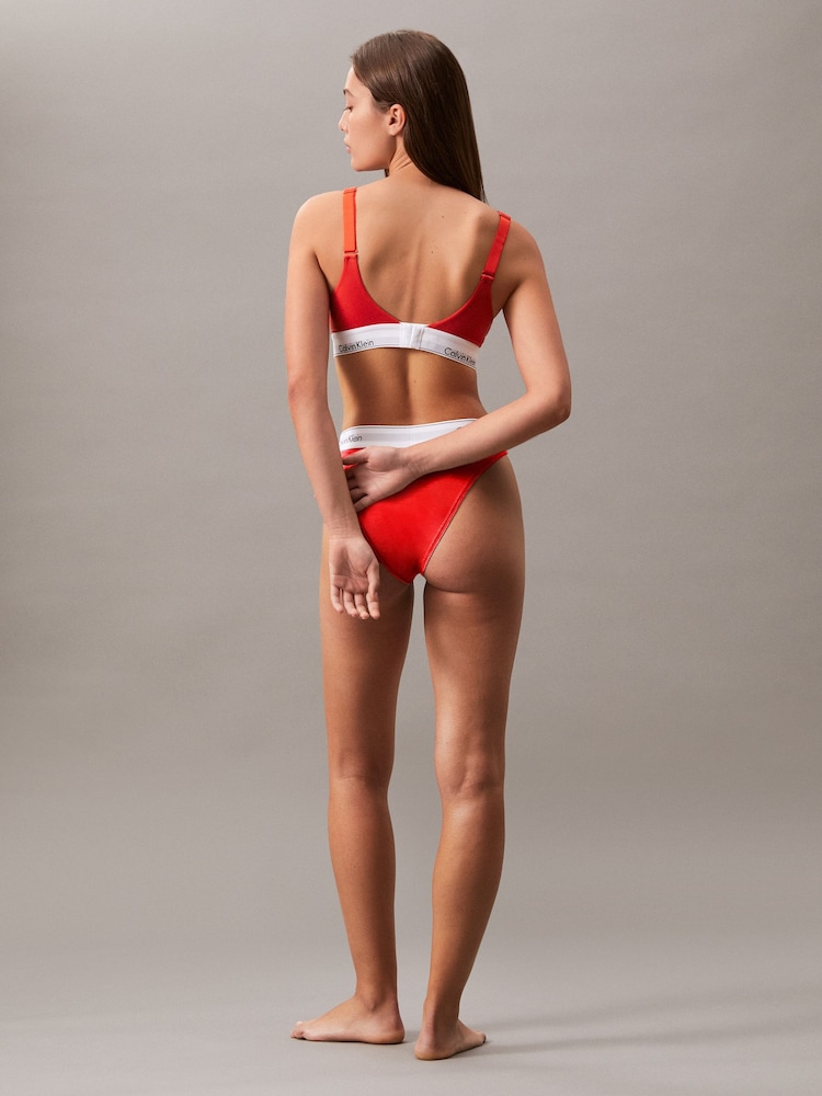 Calvin Klein Red Modern Cotton Lift Bralette - Image 2 of 5