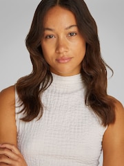 Calvin Klein Brown Crinkle Jersey Ankle Dress - Image 4 of 7