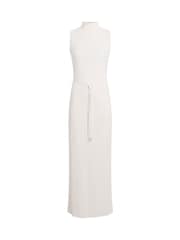 Calvin Klein Brown Crinkle Jersey Ankle Dress - Image 5 of 7