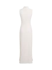 Calvin Klein Brown Crinkle Jersey Ankle Dress - Image 6 of 7