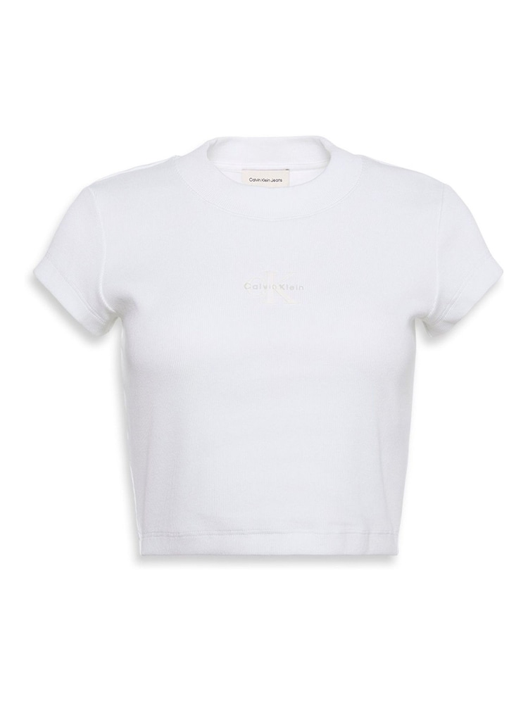 Weiß - Calvin Klein T-Shirt mit Monogramm - Bild 9 von 9