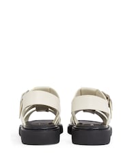 Calvin Klein Black/chrome Fisherman Leather Sandals - Image 5 of 6