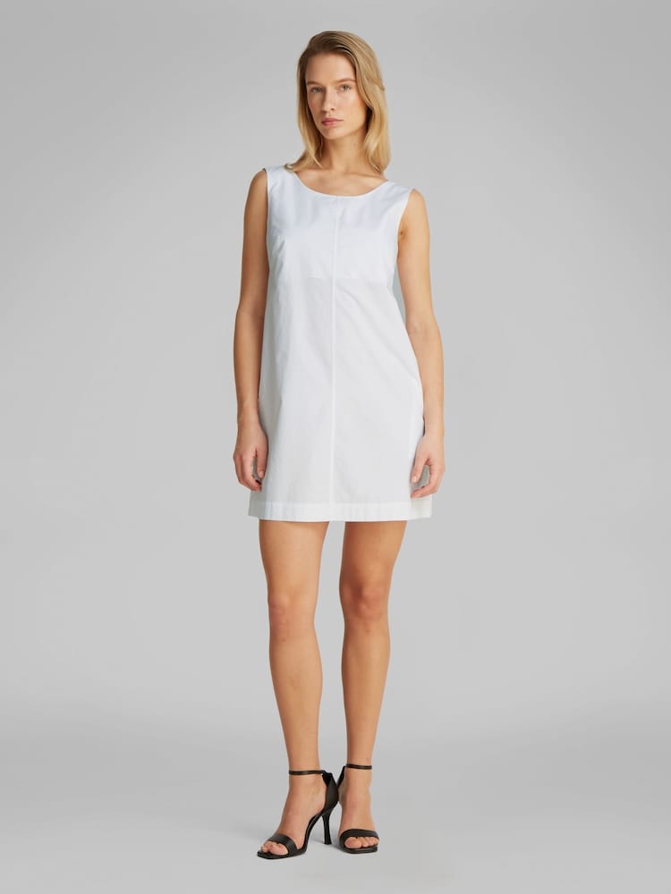 Calvin Klein White Poplin Sleeveles Mini Dress - Image 2 of 6