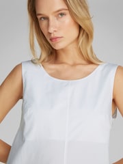 Calvin Klein White Poplin Sleeveles Mini Dress - Image 4 of 6