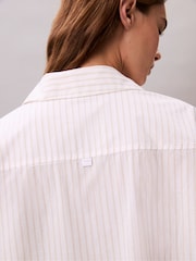 Calvin Klein White Cotton Poplin Short Sleeve Pyjama Shirt - Image 5 of 5