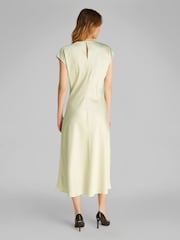 Calvin Klein Light Green Matte Shine Satin Sheath Dress - Image 3 of 6
