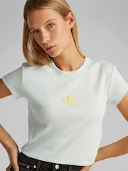 Calvin Klein Green Baby Monogram T-Shirt - Image 4 of 6