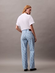 Calvin Klein Blue Signature 90'S Straight Jeans - Image 3 of 5