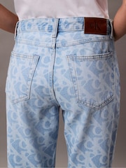 Calvin Klein Blue Signature 90'S Straight Jeans - Image 5 of 5