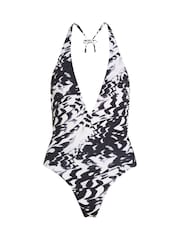 Calvin Klein Black Plunge One Piece Swimsuit - Image 5 of 5