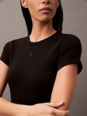 Calvin Klein Rib Mini Bodycon Dress - صورة 6 من 6