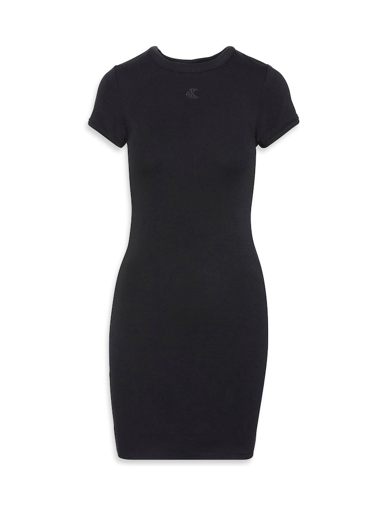 Calvin Klein Black Rib Mini Bodycon Dress - Image 7 of 7 Calvin Klein Black Rib Mini Bodycon Dress - Image 7 of 7
