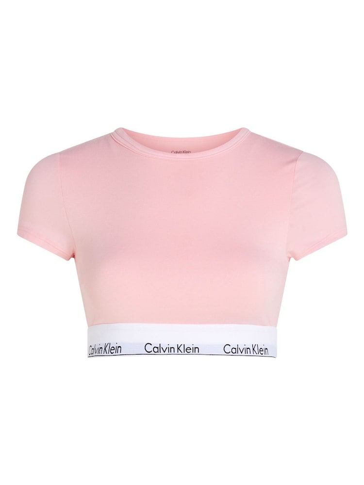 Pink - Calvin Klein Modern Cotton T-Shirt Bralette - Image 5 of 5