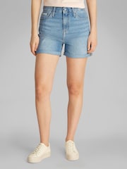 Calvin Klein Blue Mom Shorts - Image 1 of 6