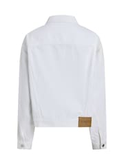 Calvin Klein Off White Boxy Denim Jacket - Image 6 of 7