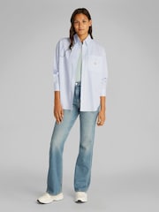 Calvin Klein White Relaxed 100% Cotton Long Sleeve Shirt - Image 1 of 6