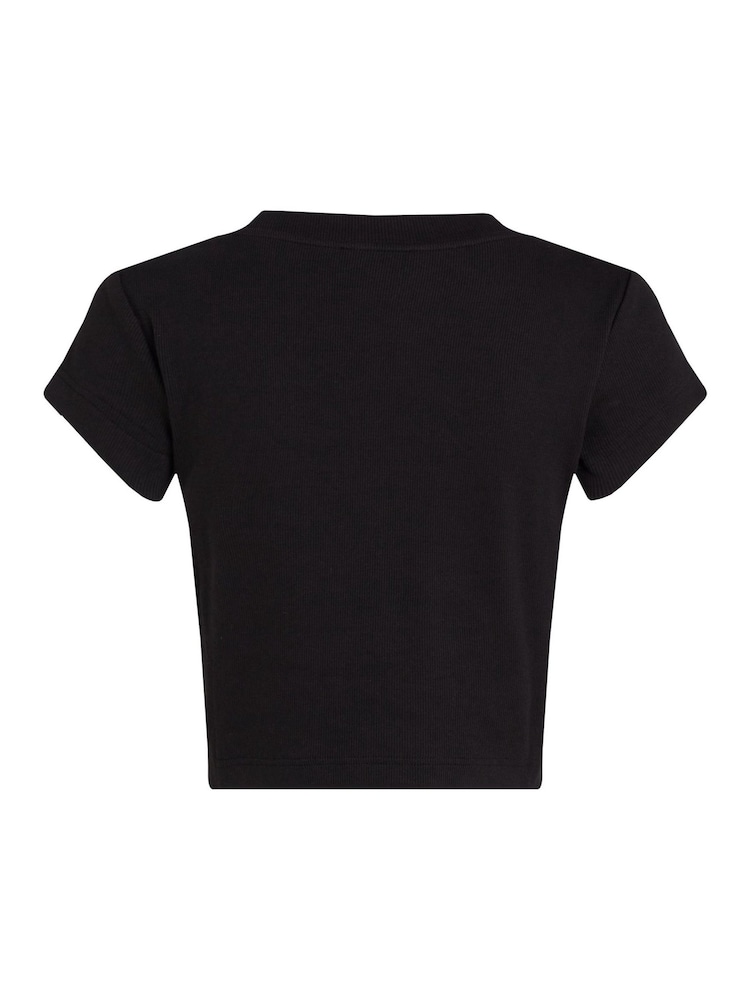 Calvin Klein Black Baby Monogram T-Shirt - Image 6 of 6
