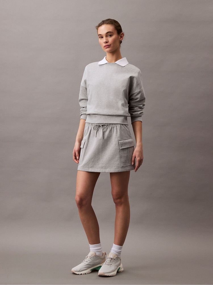 Calvin Klein Grey Terry Cargo Skirt - Image 1 of 7