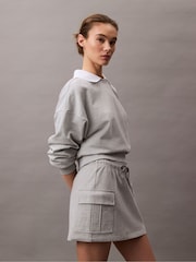 Calvin Klein Grey Terry Cargo Skirt - Image 3 of 7