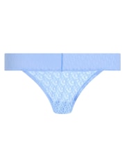 Calvin Klein Blue Logo Lace Trim Low Rise Bikini Briefs - Image 5 of 7