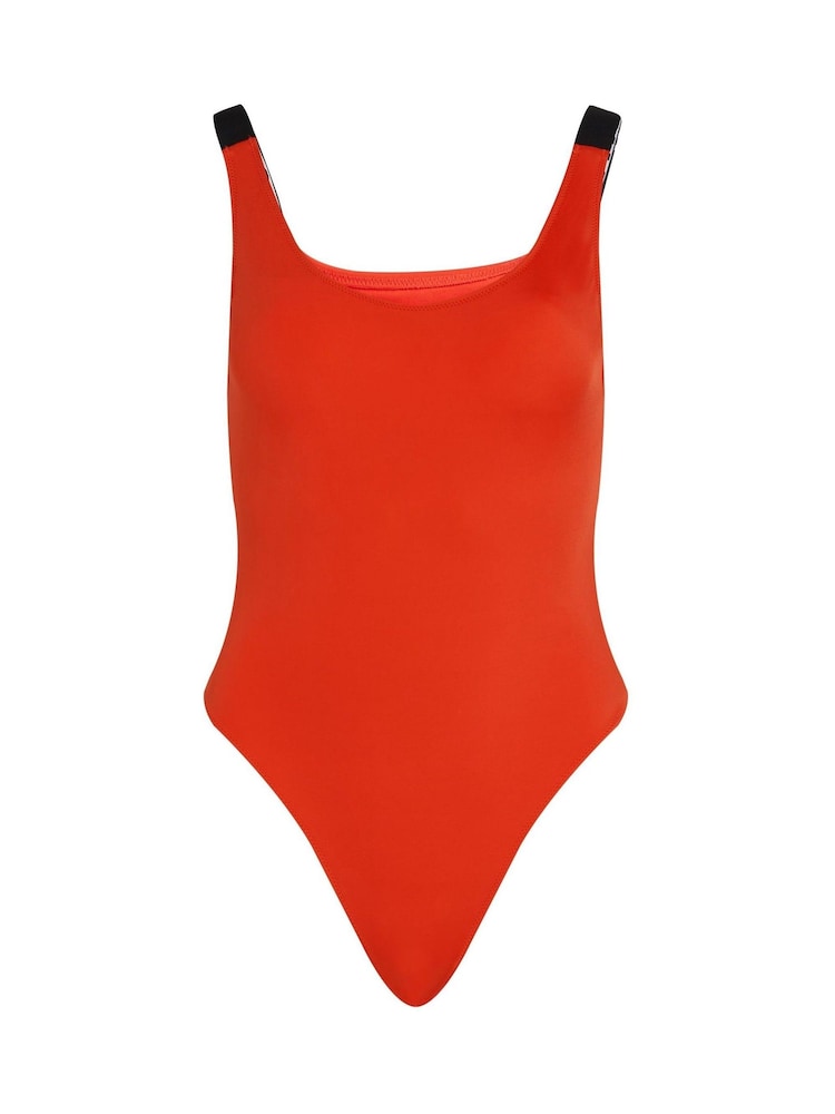 Calvin Klein Red Scoop Back One Piece Swimsuit - Image 5 of 5