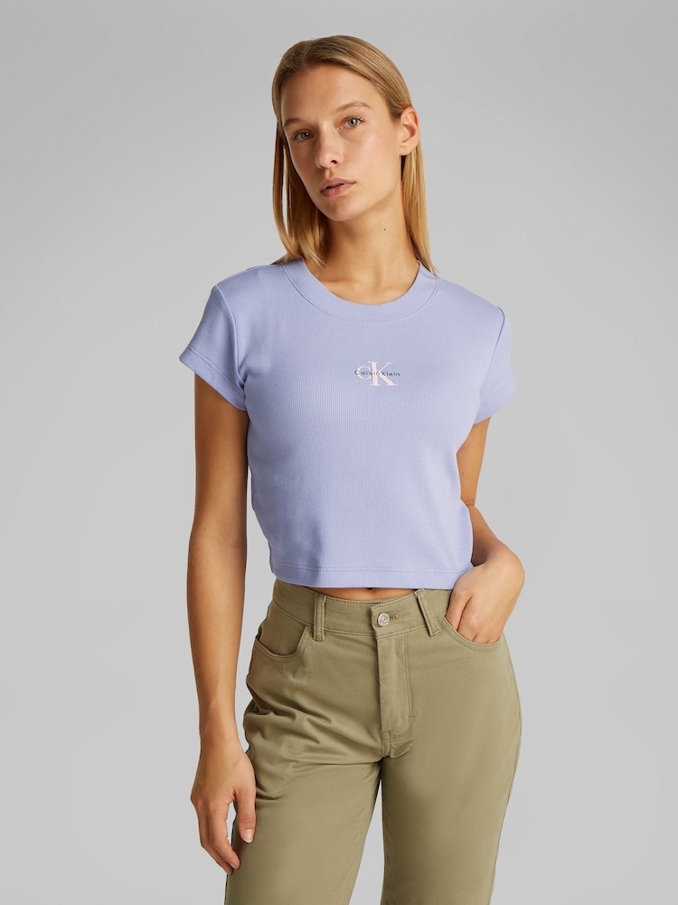 Calvin Klein Purple Baby Monogram T-Shirt - Image 1 of 6