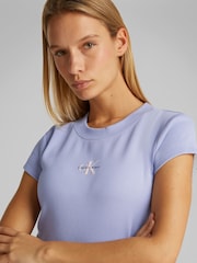 Calvin Klein Purple Baby Monogram T-Shirt - Image 3 of 6