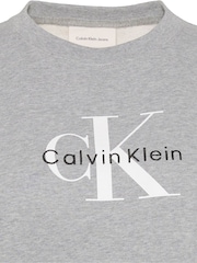 Calvin Klein Grey Relaxed Terry Crew Neck Sweatshirt - Image 5 of 5