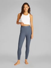 Calvin Klein Grey Cotton Stretch Rib Lounge Leggings - Image 2 of 6