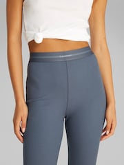 Calvin Klein Grey Cotton Stretch Rib Lounge Leggings - Image 4 of 6