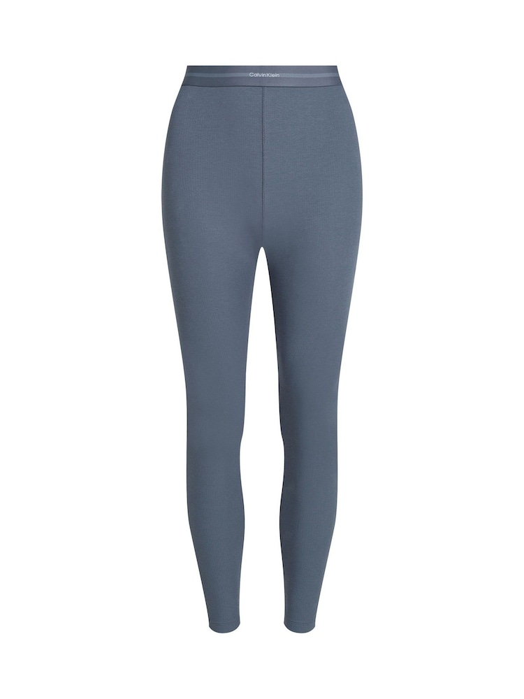 Calvin Klein Grey Cotton Stretch Rib Lounge Leggings - Image 6 of 6