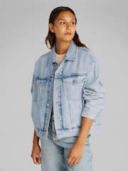Calvin Klein Blue Boxy Denim Jacket - Image 4 of 7