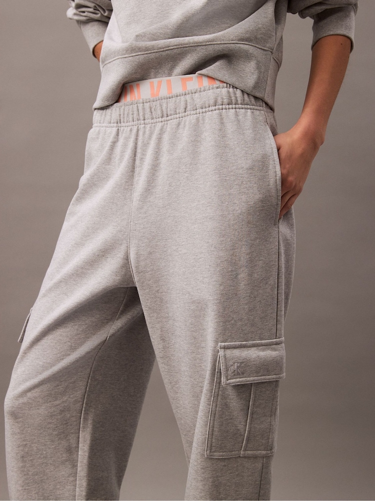 Calvin Klein Grey Archive Logo Cargo Joggers