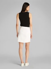 Calvin Klein White Mini Denim Skirt - Image 3 of 7