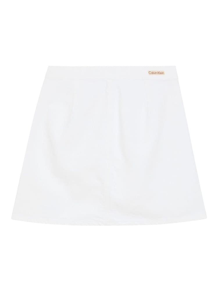 Calvin Klein White Mini Denim Skirt - Image 6 of 7