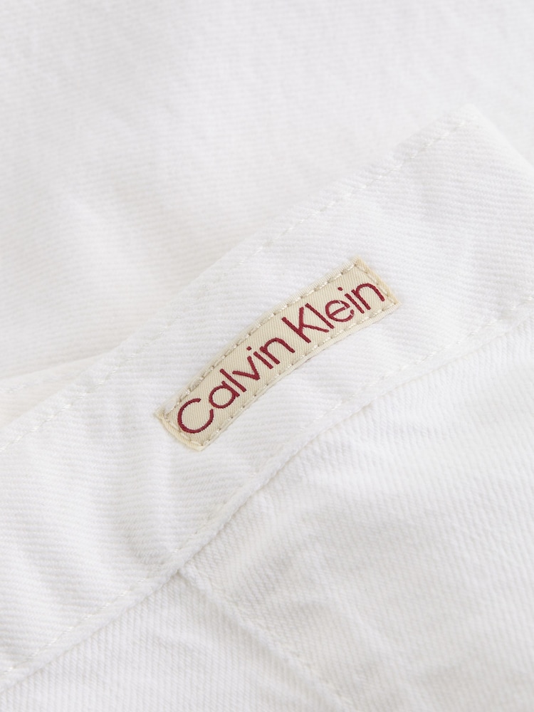 Calvin Klein White Mini Denim Skirt - Image 7 of 7