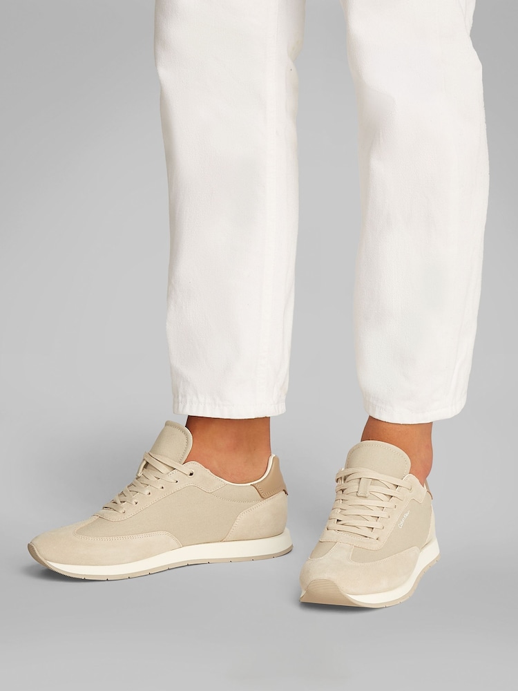 Calvin Klein Grey Low Lace Up Trainers - Image 1 of 6