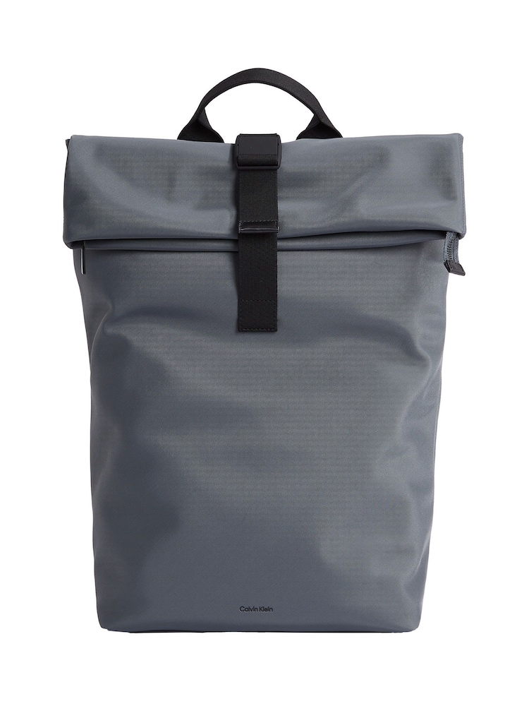 Calvin Klein Grey Rolltop Backpack - Image 1 of 5