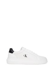Calvin Klein White Chunky Cupsole Leather Trainers - Image 2 of 6