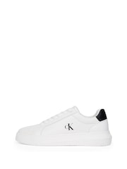 Calvin Klein White Chunky Cupsole Leather Trainers - Image 3 of 6