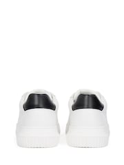 Calvin Klein White Chunky Cupsole Leather Trainers - Image 5 of 6