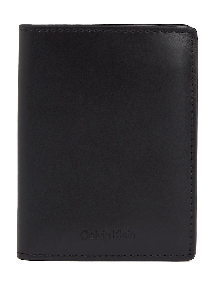 Calvin Klein Black Premium Leather Bifold Wallet - Image 1 of 4
