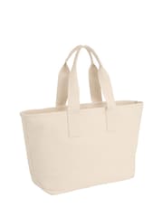 Calvin Klein Nude Canvas Zip Weekender Bag - Image 3 of 5