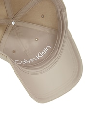 Calvin Klein Cream Linen Baseball Cap - Image 3 of 5