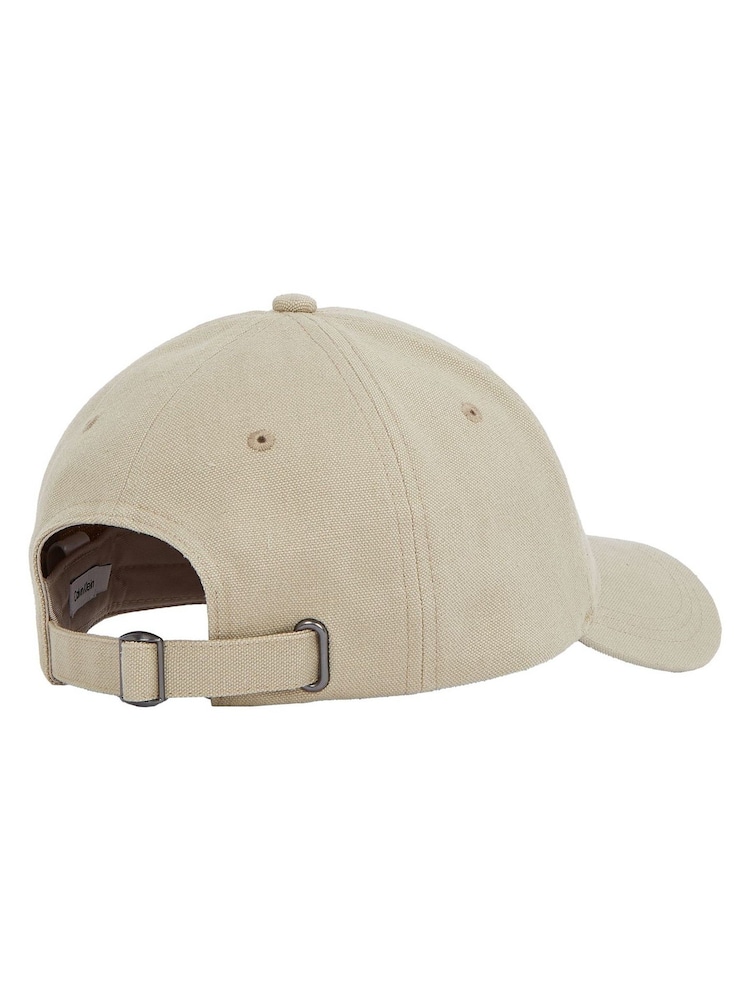 Calvin Klein Cream Linen Baseball Cap - Image 4 of 5