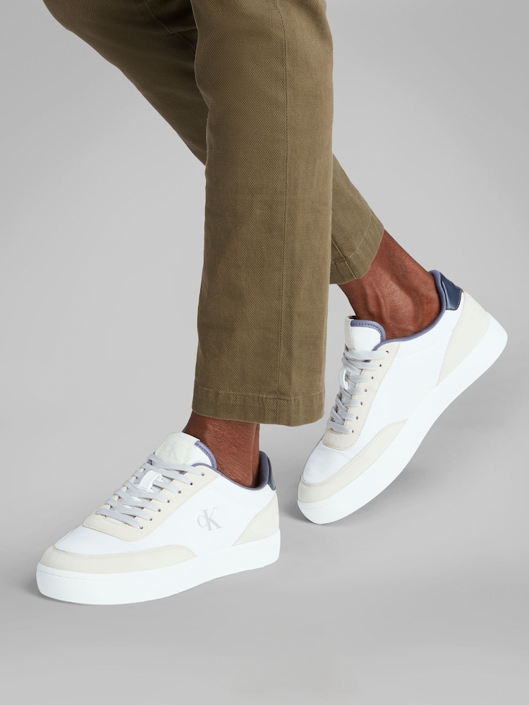 Calvin Klein White Classic Cupsole Trainers - Image 1 of 6