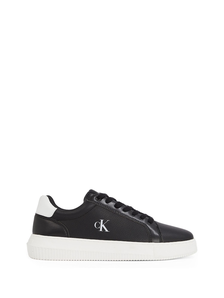 Calvin Klein White Chunky Cupsole Leather Trainers - Image 2 of 6
