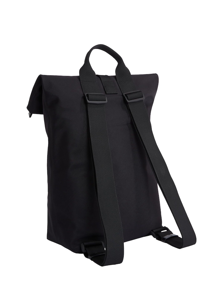 Calvin Klein Black Rolltop Backpack - Image 2 of 5