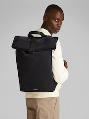 Calvin Klein Black Rolltop Backpack - Image 5 of 5